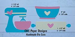 Handmade Paper Die Cut KITCHEN BAKING SET Scrapbook Page Embellishment-