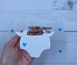 Handmade Paper Die Cut BABY BOY DIAPERS Set of 4 Scrapbook Page Embellishment-