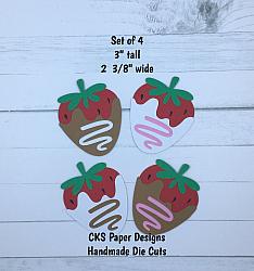 Handmade Paper Die Cut VALENTINE CHOCOLATE COVERED STRAWBERRIES Scrapbook Page Embellishment-strawberry
valentine
chocolate
treat
candy
strawberries
