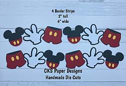 Handmade Paper Die Cut DISNEY COMBO BORDER Scrapbook Page Embellishment-