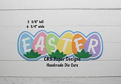 Handmade Paper Die Cut EASTER Title Scrapbook Page Embellishment-