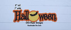 Handmade Paper Die Cut HALLOWEEN TITLE (Style 1) Scrapbook Page Embellishment-halloween title