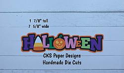 Handmade Paper Die Cut HALLOWEEN TITLE (Style 2) Scrapbook Page Embellishment-halloween title trick or treat spooky candy party parade costume