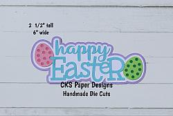 Handmade Paper Die Cut HAPPY EASTER Title (Style 1) Scrapbook Page Embellishment-