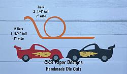 Handmade Paper Die Cut HOT WHEELS RACING CARS Toys Scrapbook Page Embellishment-