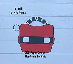 Handmade Paper Die Cut RED VIEWMASTER Scrapbook Page Embellishment-